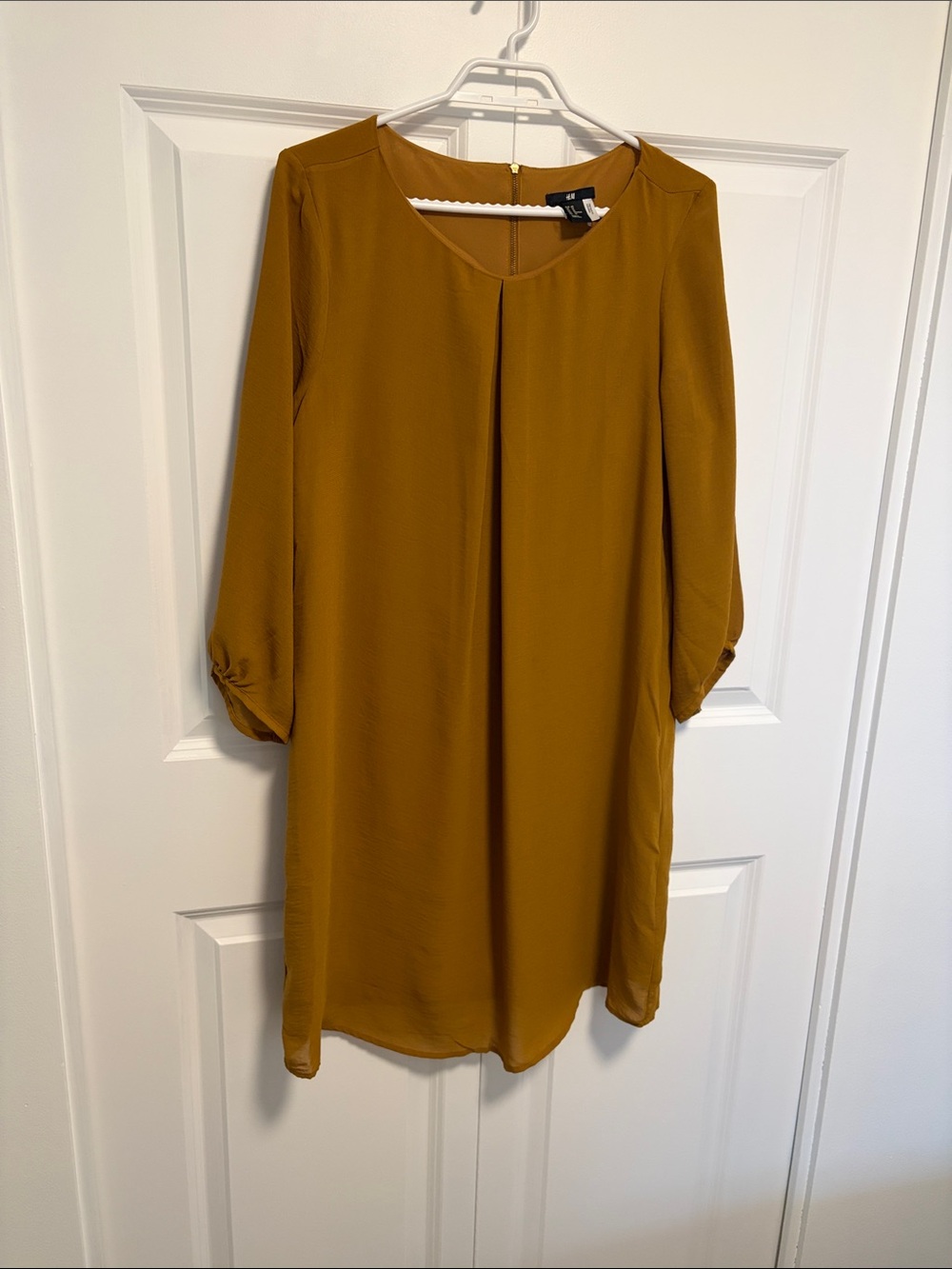 H&M - Mustard Long Sleeve Shift Dress